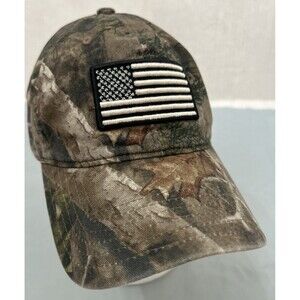 TRUE TIMBER CAMO AMERICAN FLAG HAT CAP ADJUSTABLE 2022